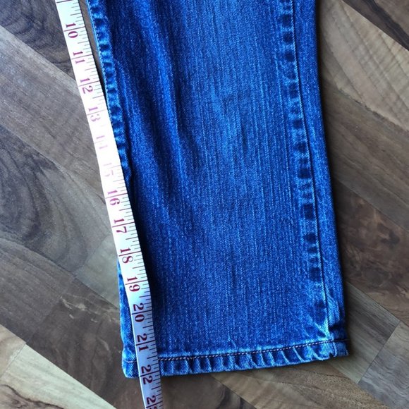 Levi’s 515 Distressed Denim Jean Crop Capri Size 10 - Picture 8 of 11